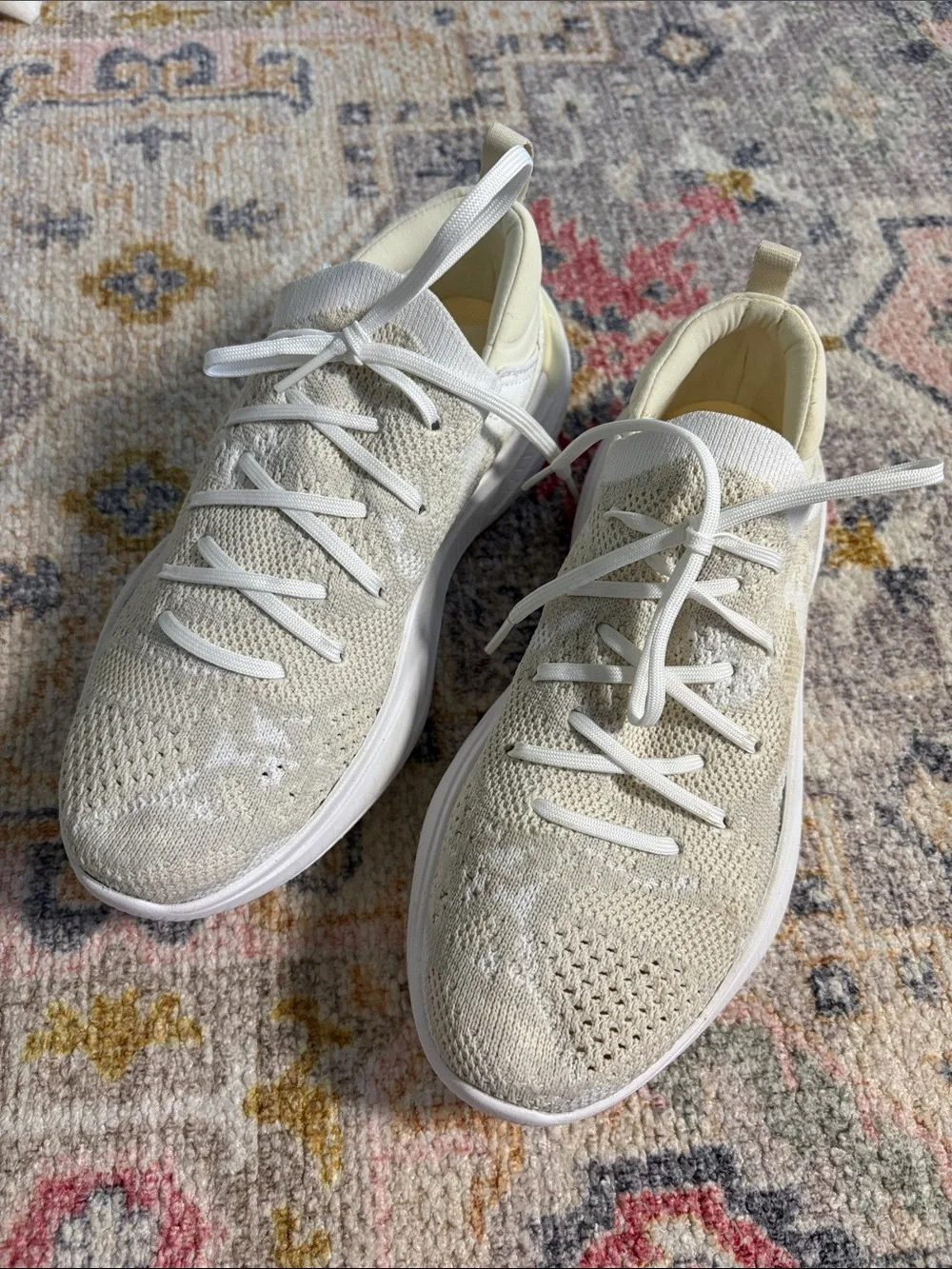 Sorel Women's Knit Athletic Sneakers in Cream/White